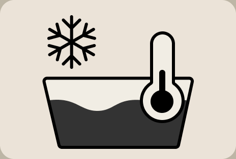 LG washing temperature guide icons showing cold washing settings with thermometer and fabric symbols