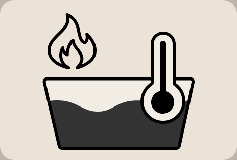 LG washing temperature guide icons showing hot washing settings with thermometer and fabric symbols