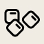 Icon representing cube ice option	