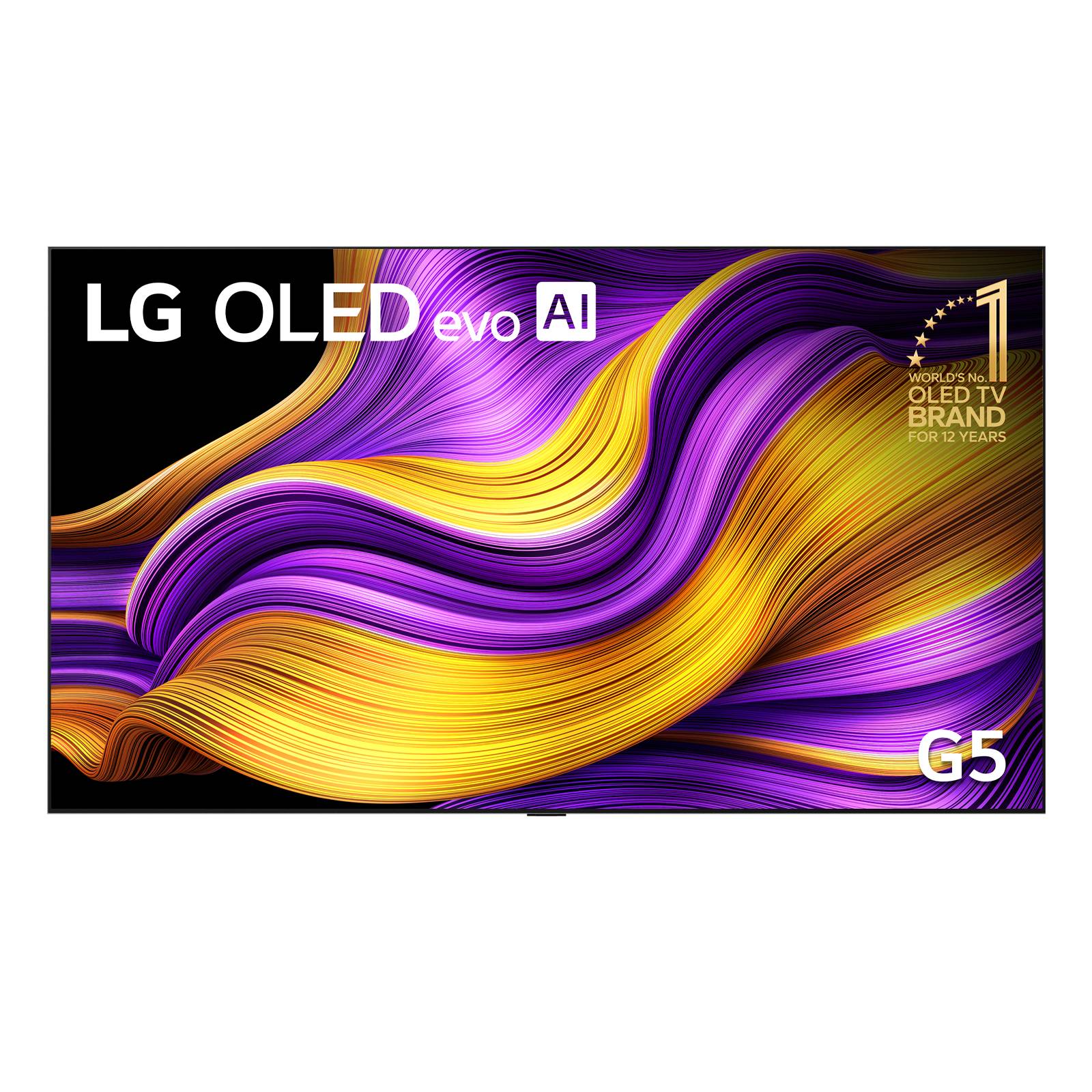 Front view of 97 inch LG OLED evo AI G5 4K Smart TV 2025 OLED97G5PSA