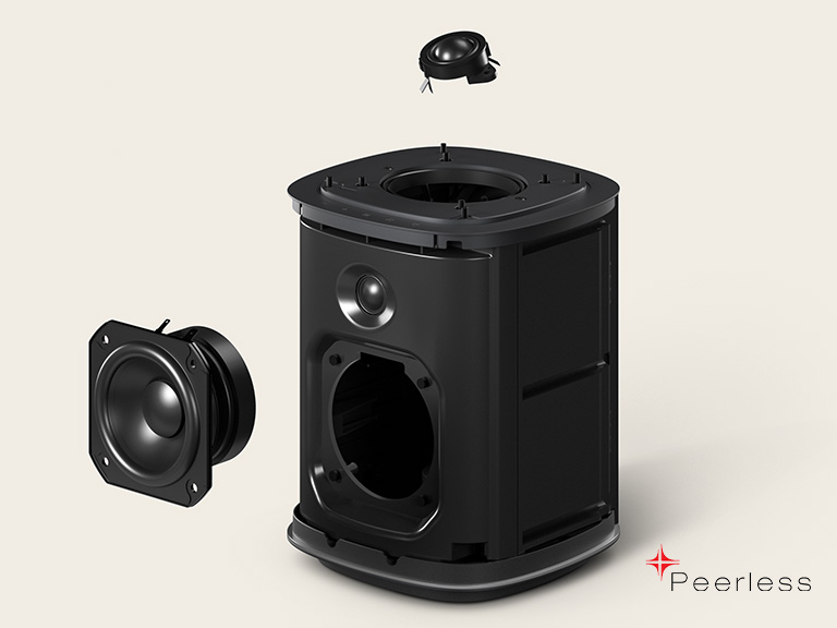 LG Sound Suite M5 speaker with Peerless front and up-firing speaker arrays for immersive 3D audio expereince