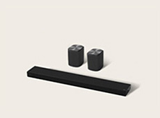 LG Immersive Suite 5, a set of home stereo audio system with a Sound Suite soundbar and two speakers