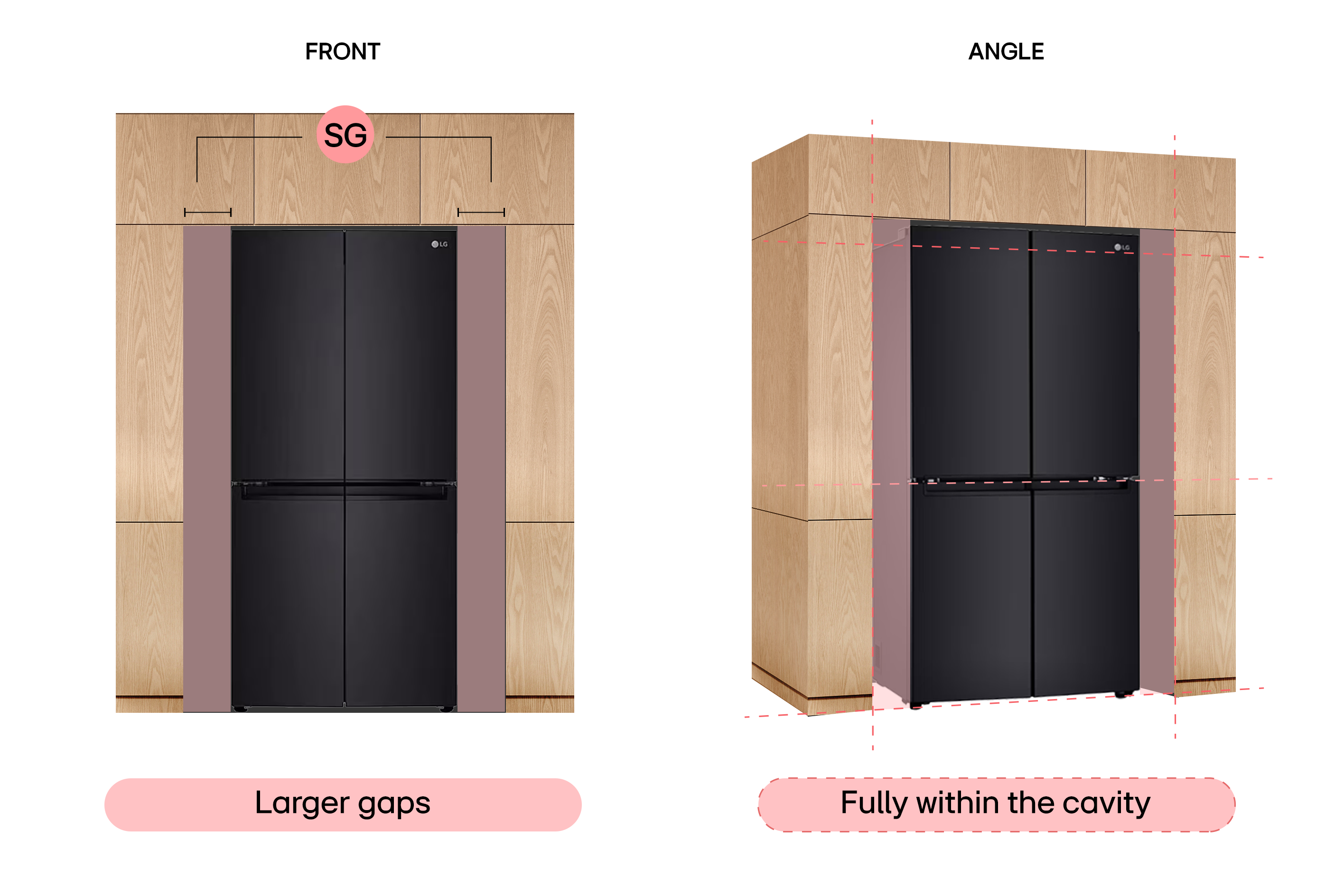 flush look fridge 