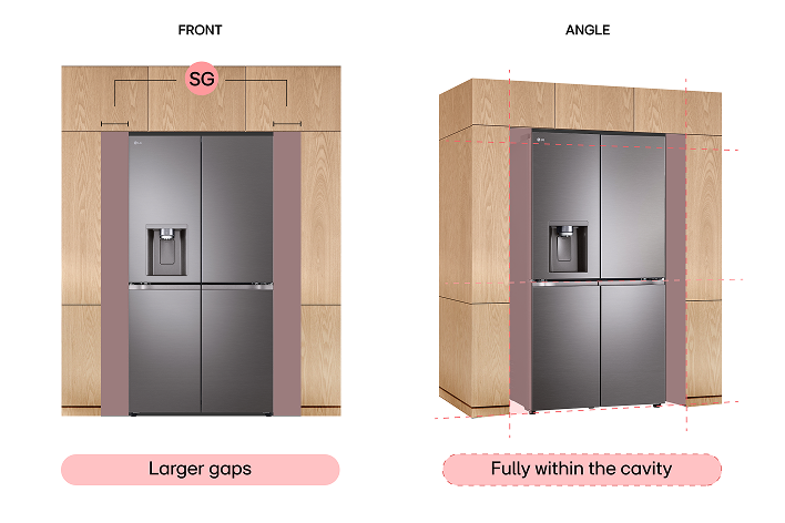 flush look fridge 