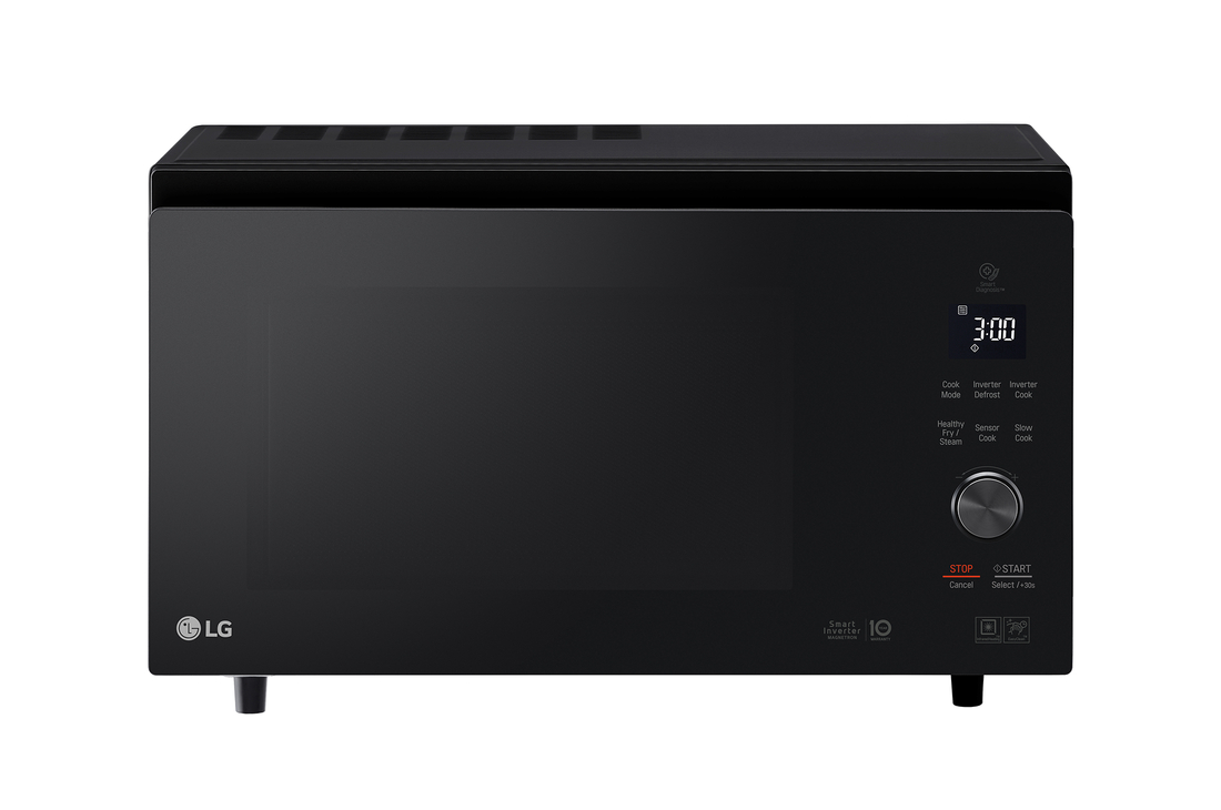 Front view LG MJ3966ABS NeoChef, 39L Smart Inverter Convection Oven