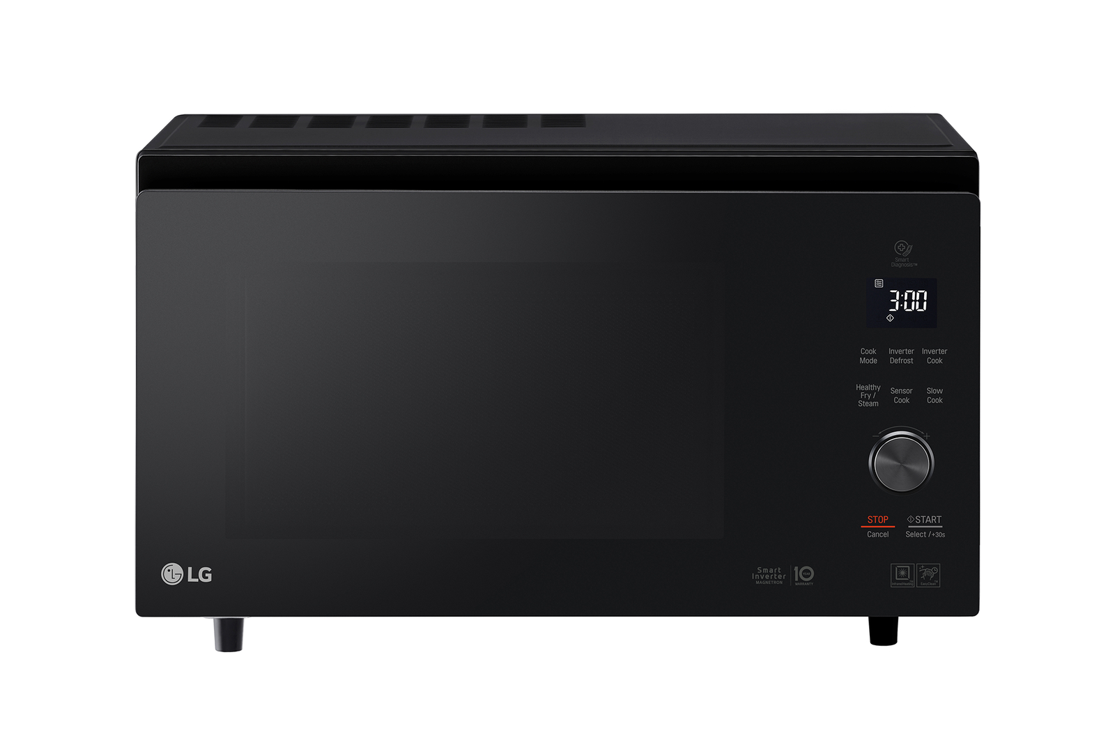 Front view LG MJ3966ABS NeoChef, 39L Smart Inverter Convection Oven