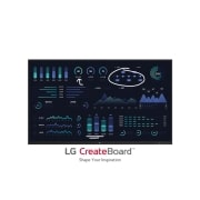 Front view of LG CreateBoard™ - Interactive Whiteboard with Writing Software and Built-in Front Speakers 65TR3DJ-B