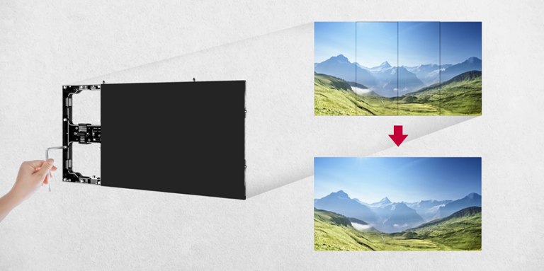 Controlling the X/Y/Z 6-axis between panels with a uniform tool.