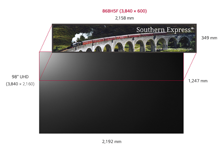 Ultra HD Resolution (3,840 x 600)1
