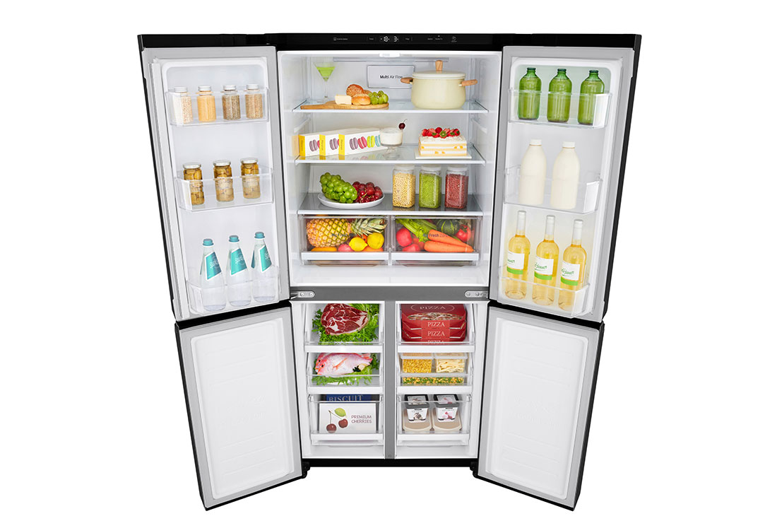 Front view of  inside fridge  LG GF-B530BL