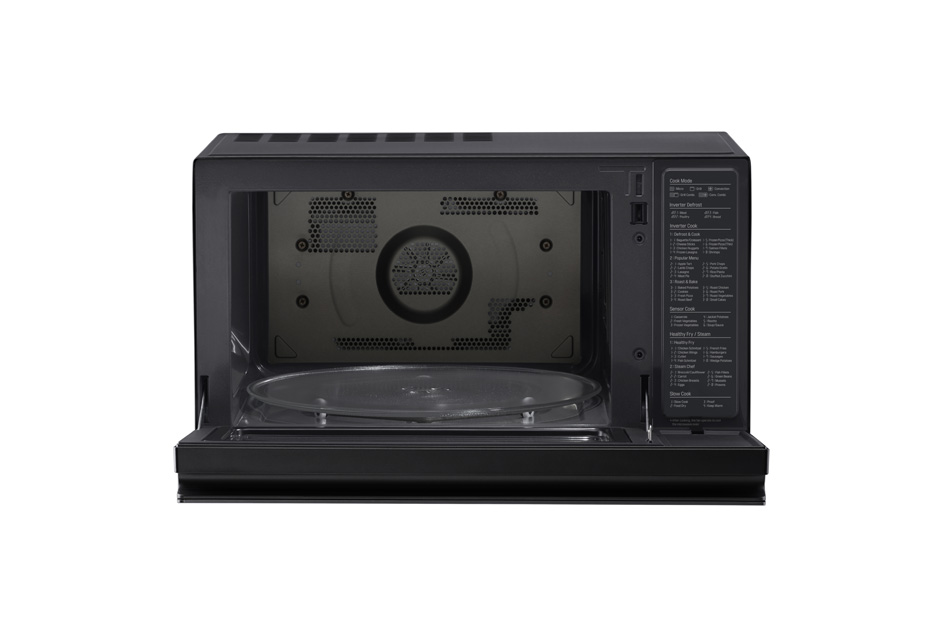 Rear view LG MJ3966ABS NeoChef, 39L Smart Inverter Convection Oven