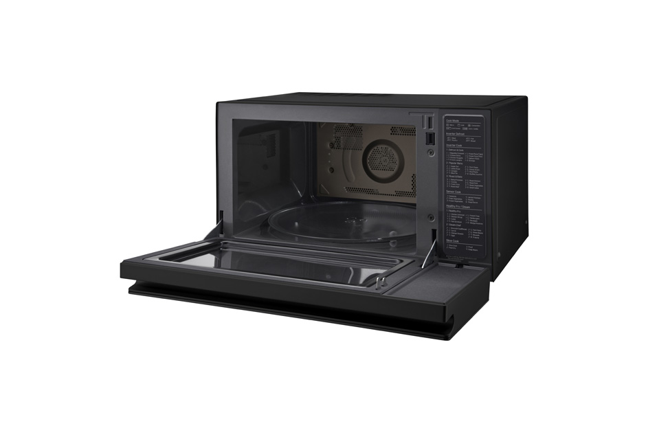 Front view door open LG MJ3966ABS NeoChef, 39L Smart Inverter Convection Oven