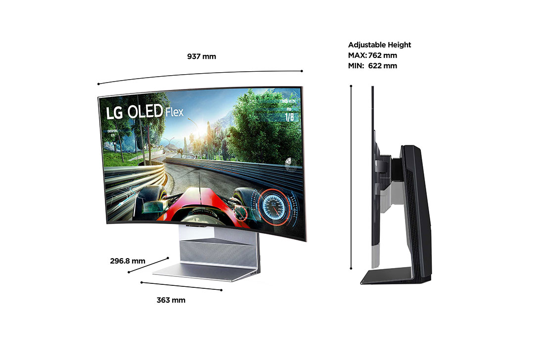LG OLED Flex 42 inch 4K Gaming TV, 42LX3QPSA