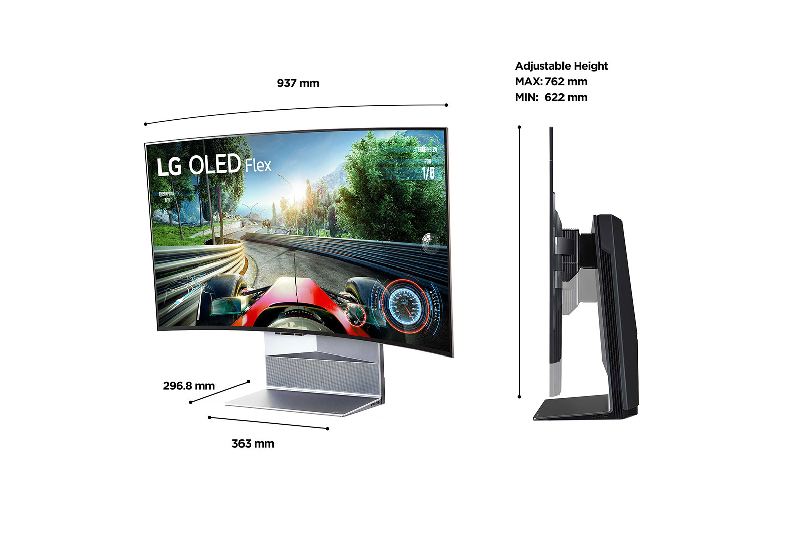 LG OLED Flex 42 inch 4K Gaming TV, 42LX3QPSA