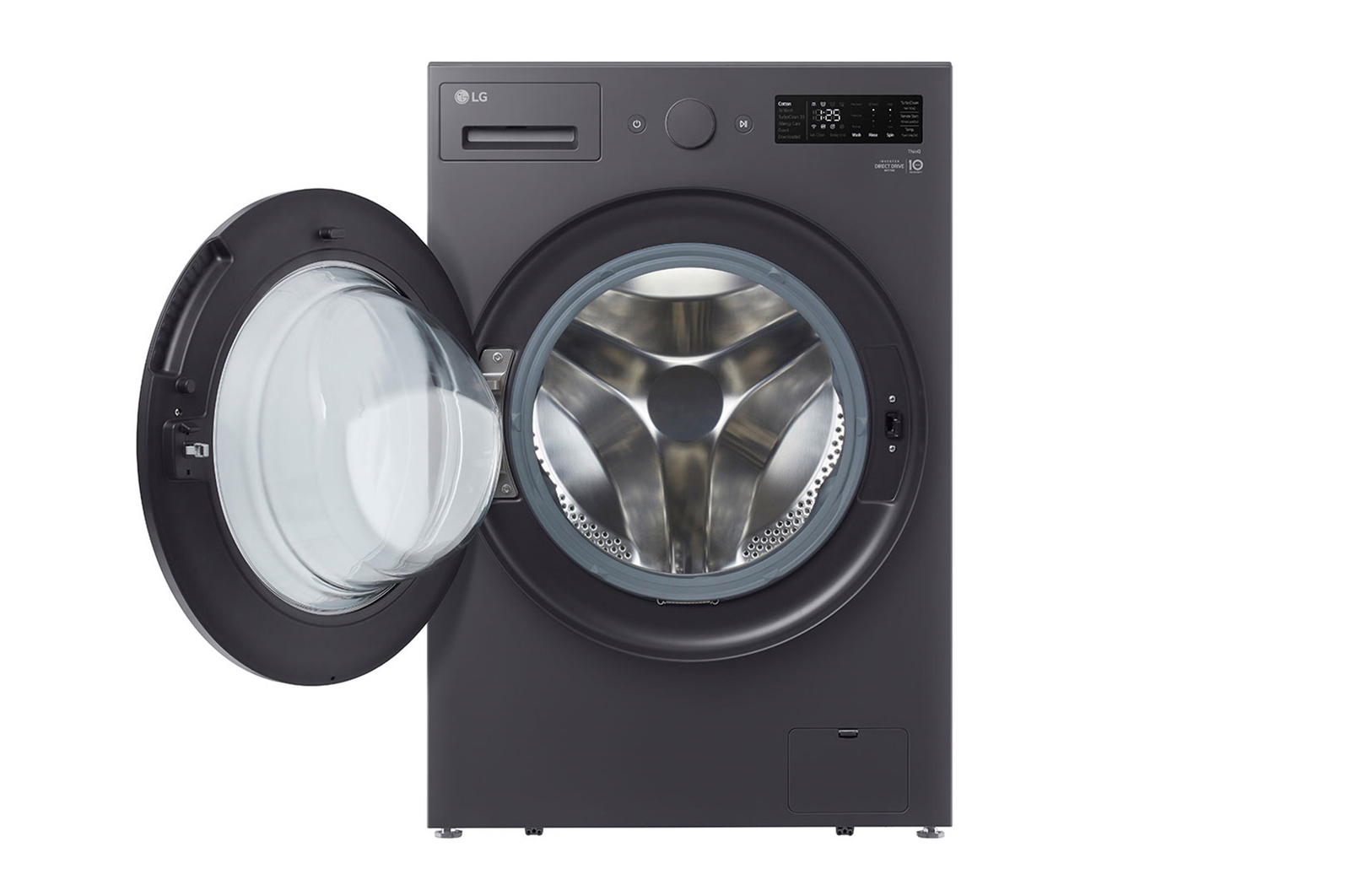 LG 14kg Series XL Front Load Washer - Graphite, WXLS-1014G, Door Open