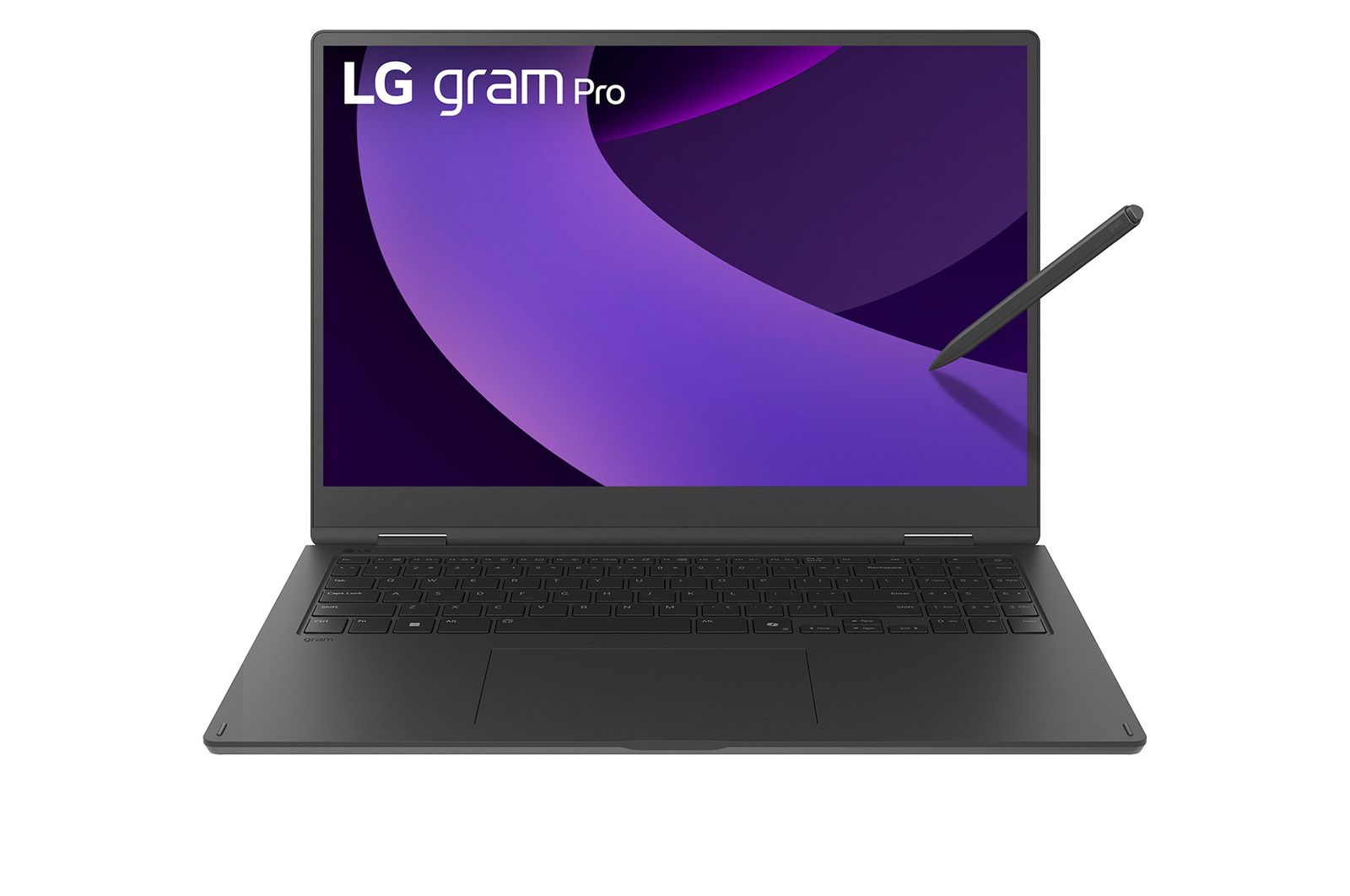 Front view with keyboard with stylus pen