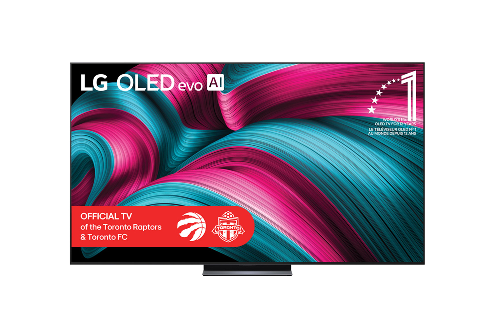 Front view of 83 inch LG OLED evo AI C5 4K Smart TV 2025 OLED83C5YUA
