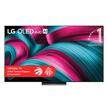 Front view of 83 inch LG OLED evo AI C5 4K Smart TV 2025 OLED83C5YUA