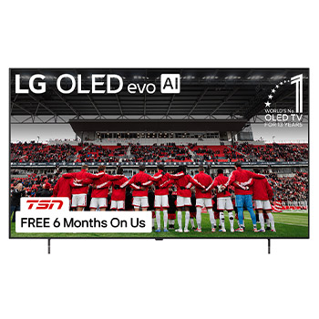 Front view of 65 inch LG OLED AI B5 4K Smart TV 2025 OLED65B5PUA