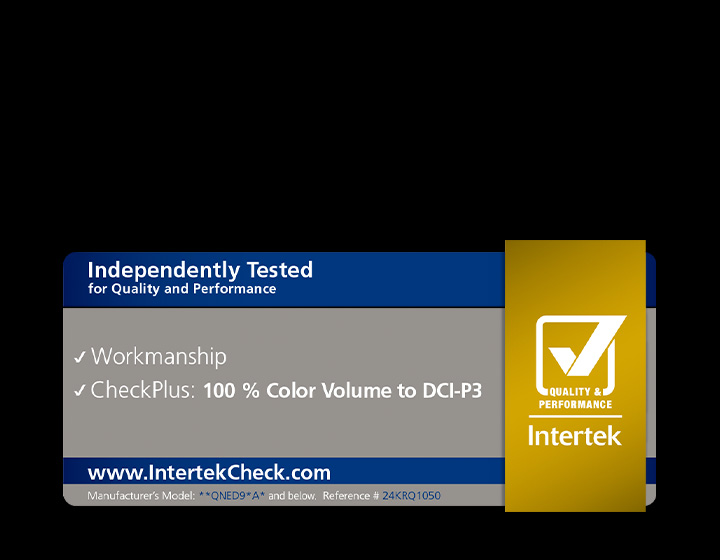 Intertrek certification for 100% Color Volume to DCI-P3.