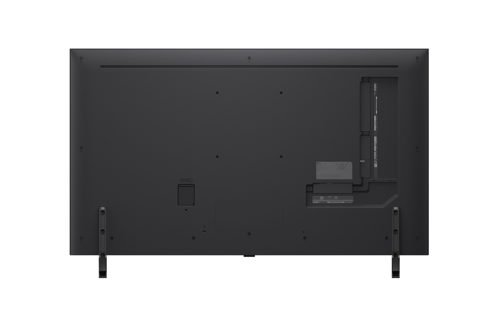 Rear view of LG QNED evo QNED85 TV