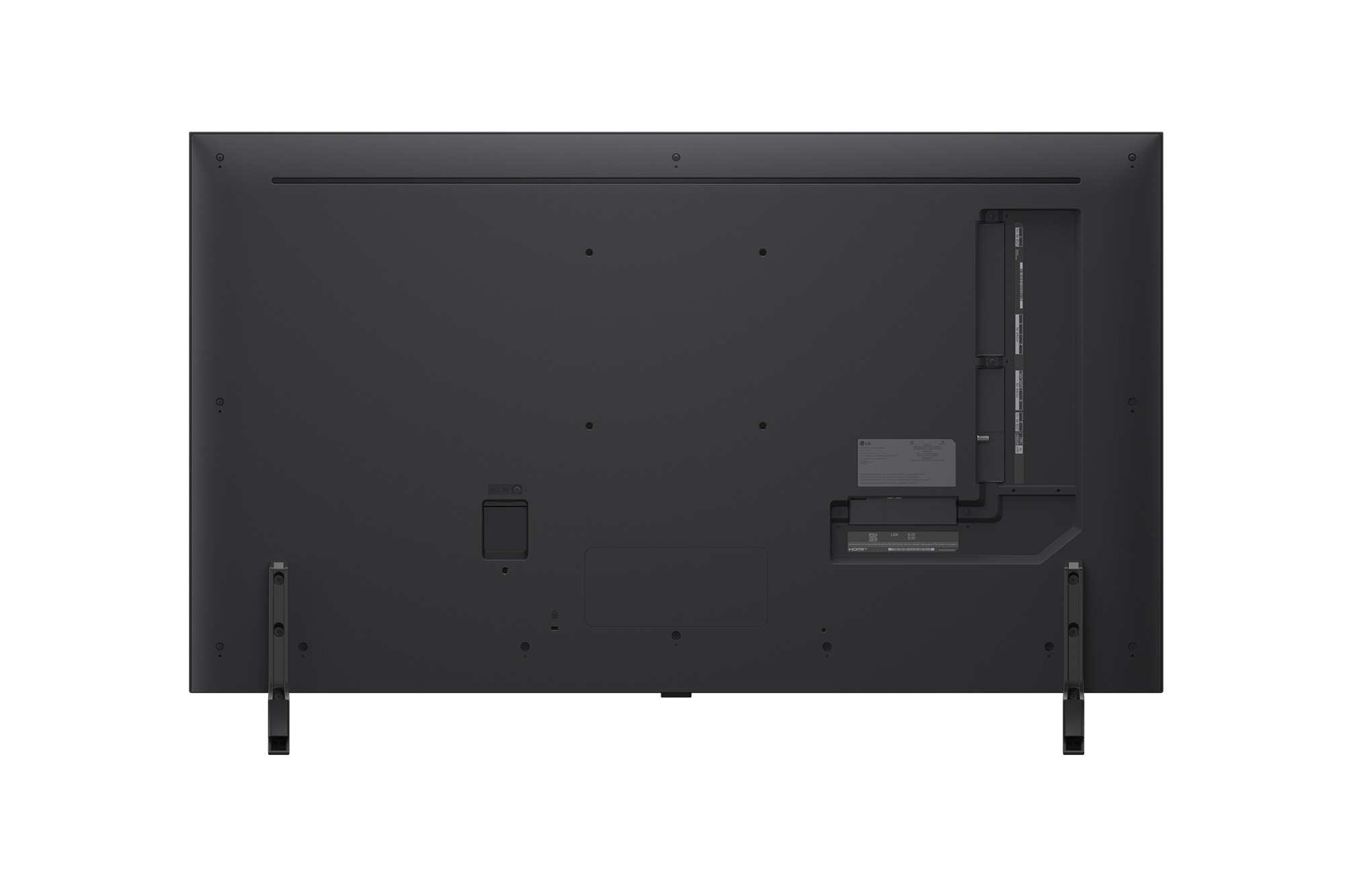 Rear view of LG QNED evo QNED85 TV