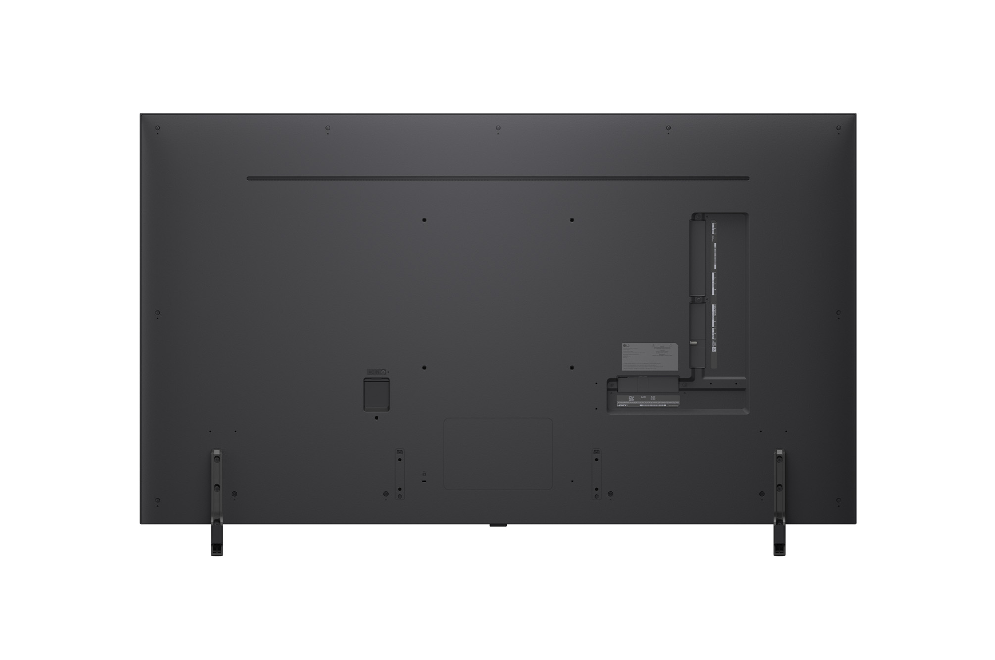 Rear view of LG QNED evo QNED85 TV