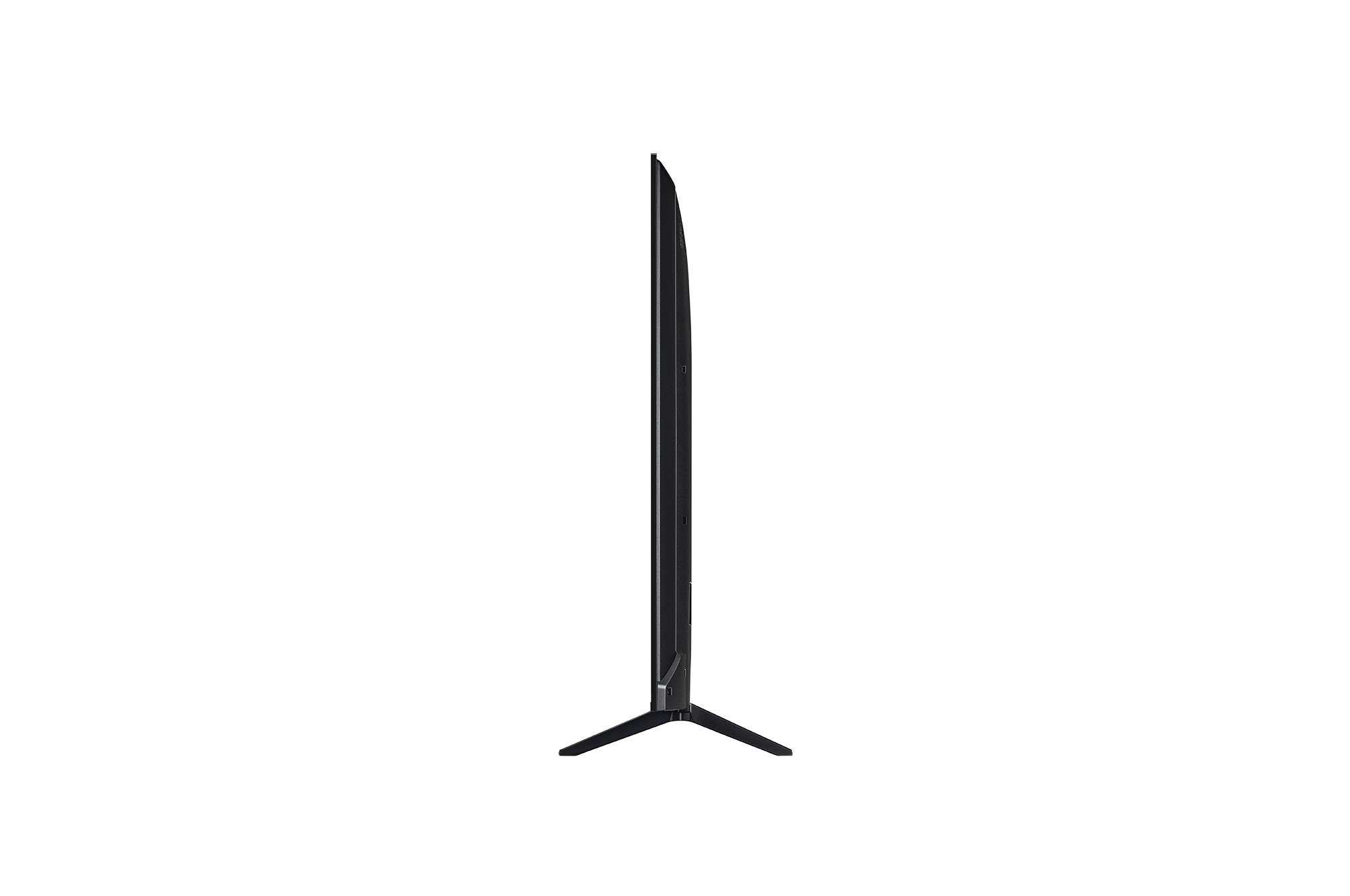 Left-facing side view of LG QNED evo qned91 TV.