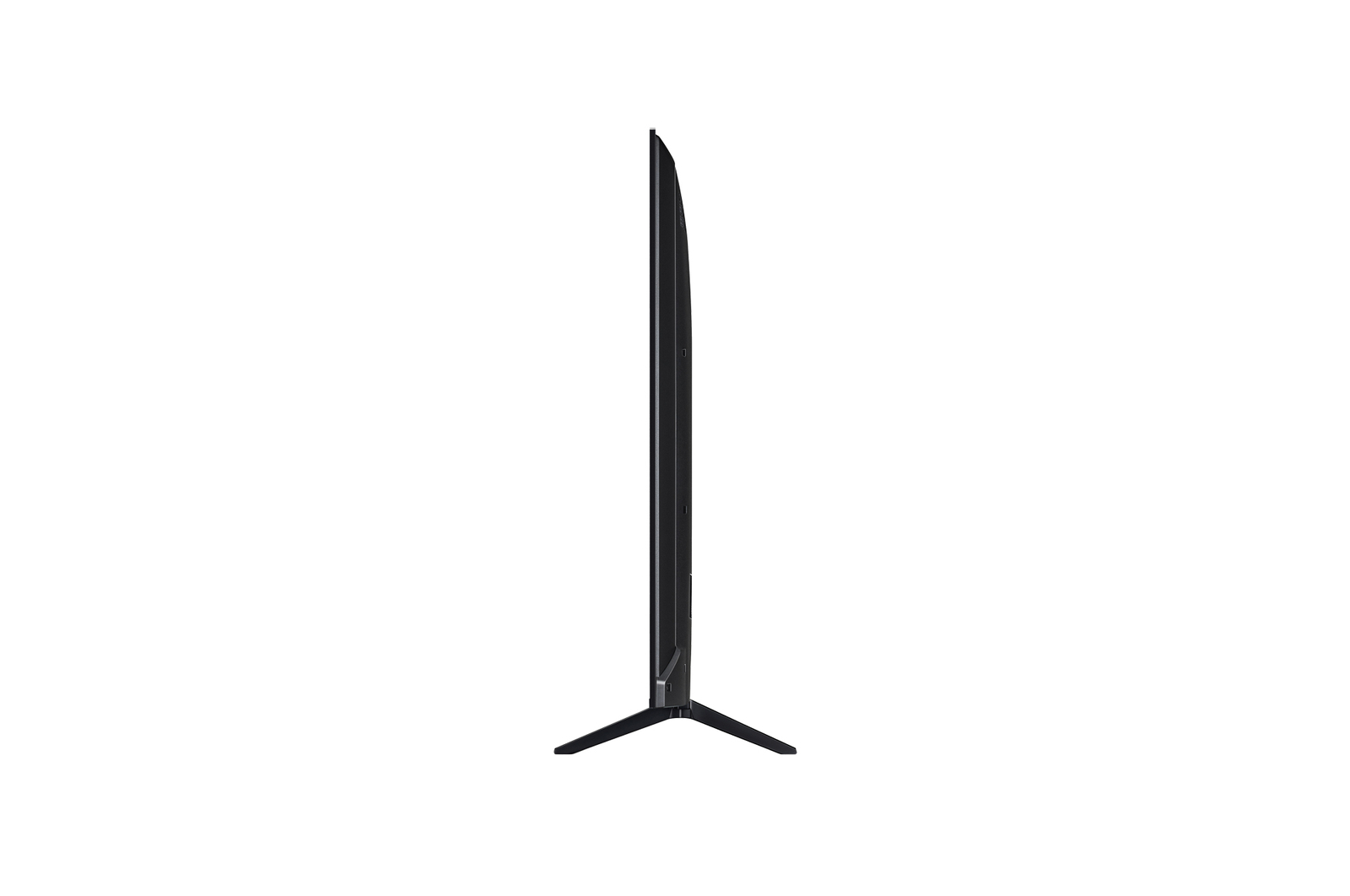 Left-facing side view of LG QNED evo qned91 TV.