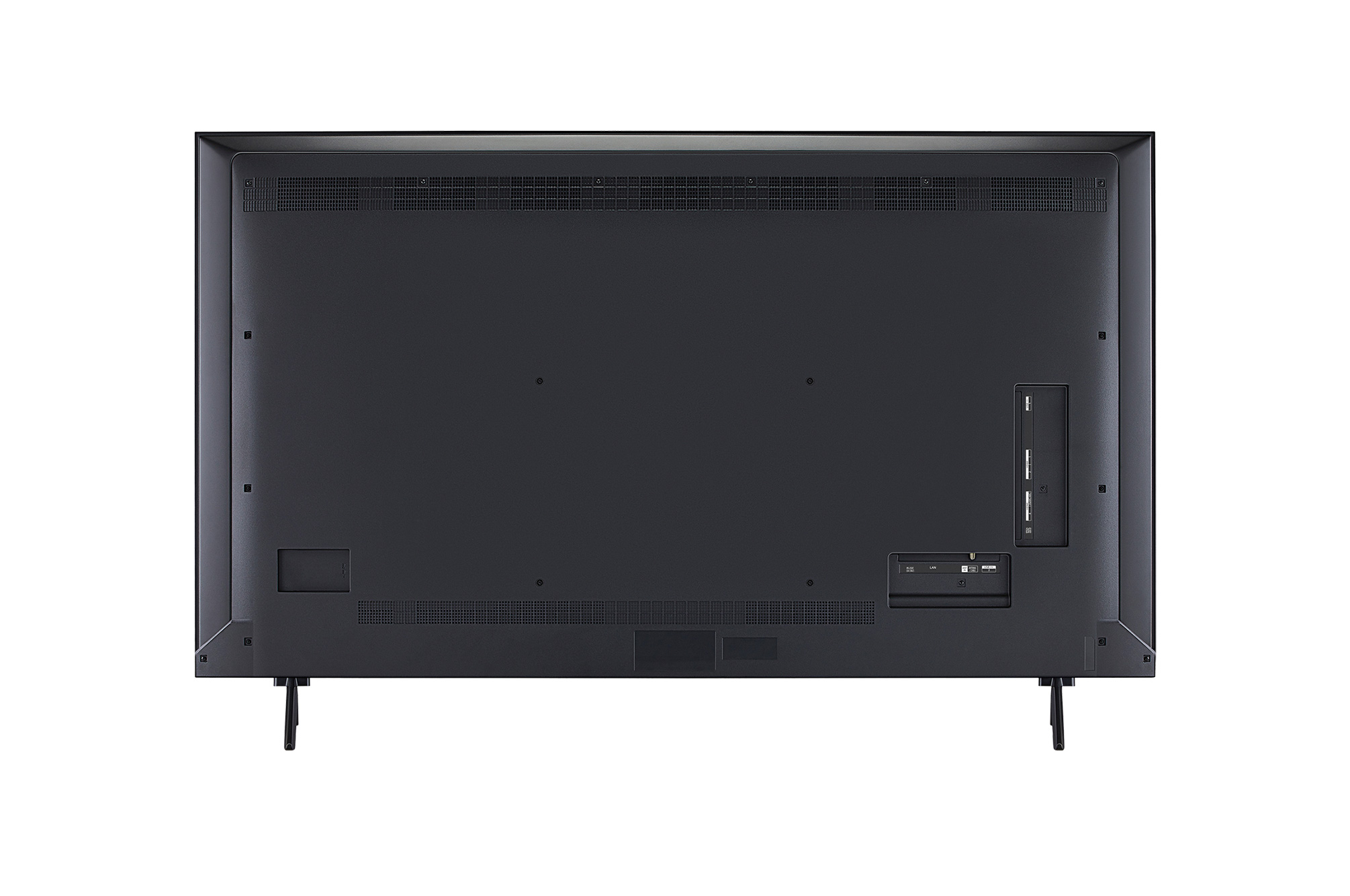 Rear view of LG QNED evo qned91 TV.