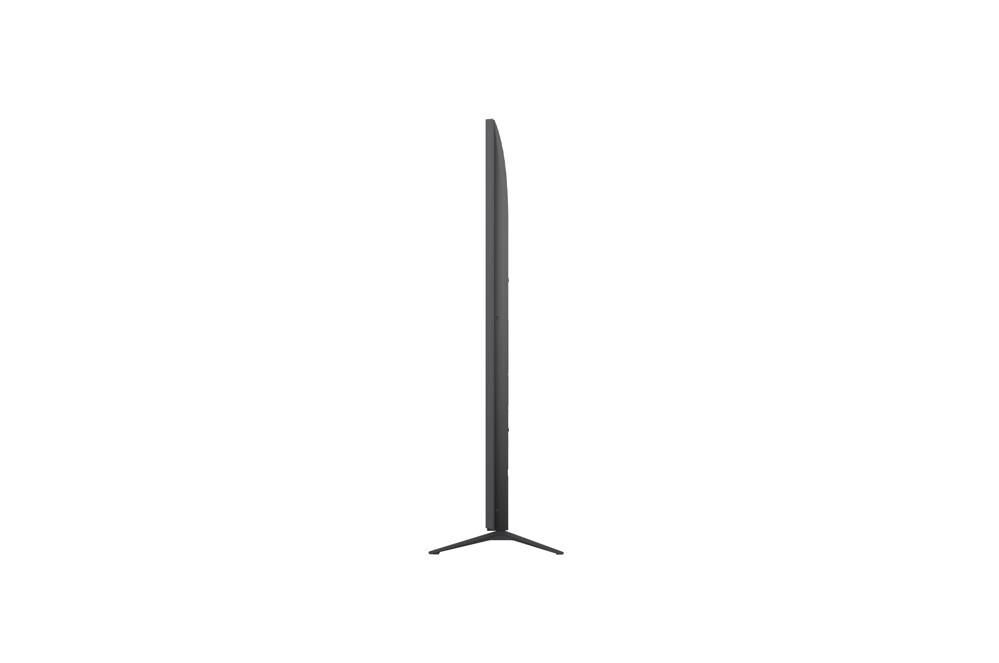 Left-facing side view of LG QNED70 TV 