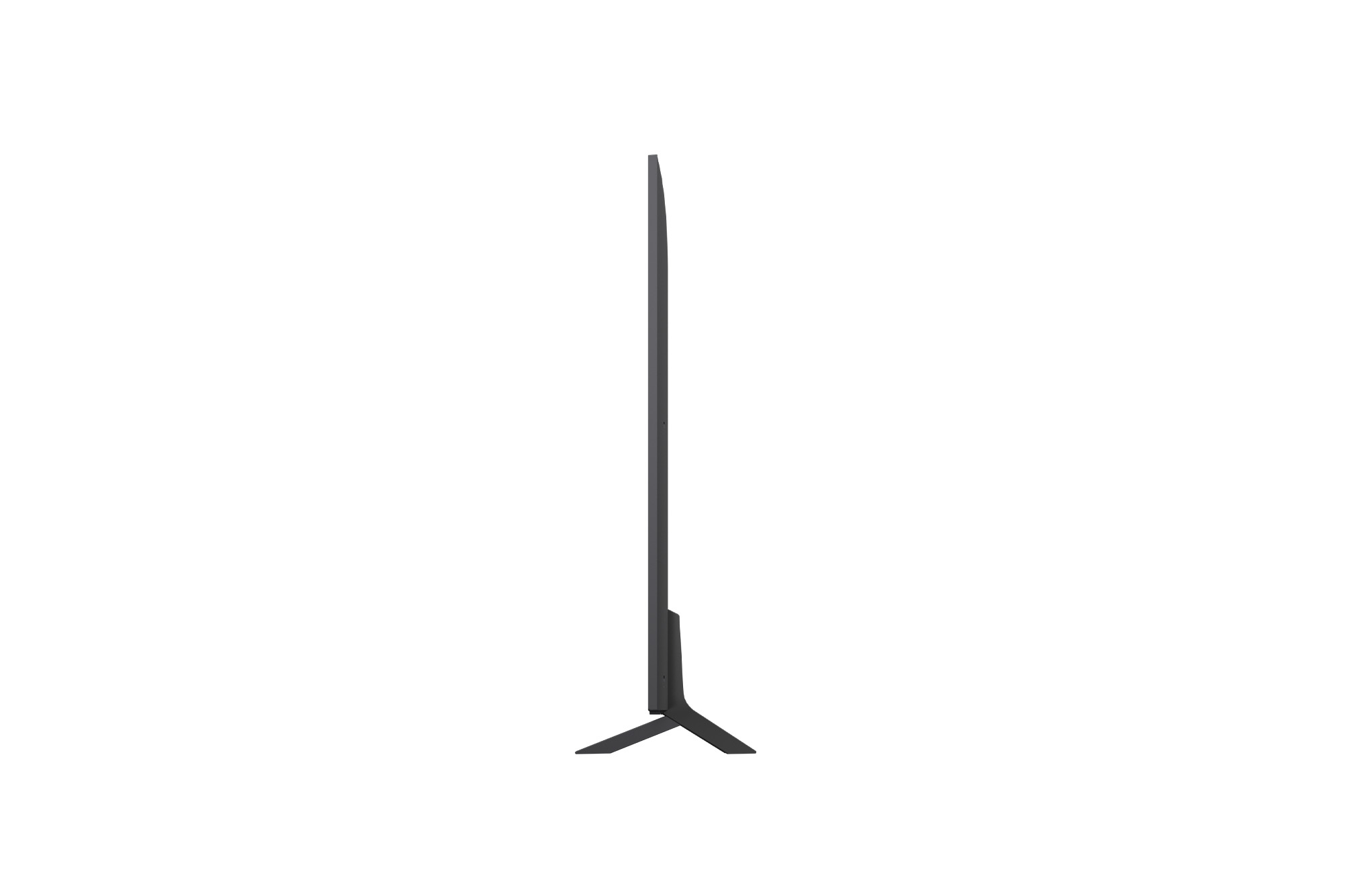 Left-facing side view of LG QNED80 TV 