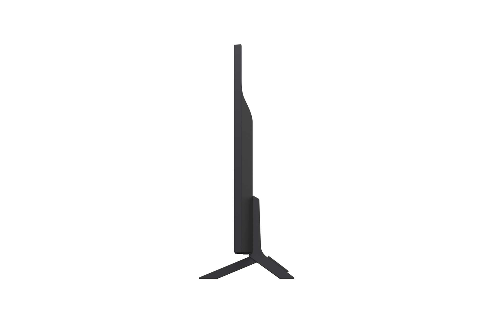 Left-facing side view of LG QNED82 TV 