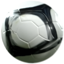 Football floating against a dark background