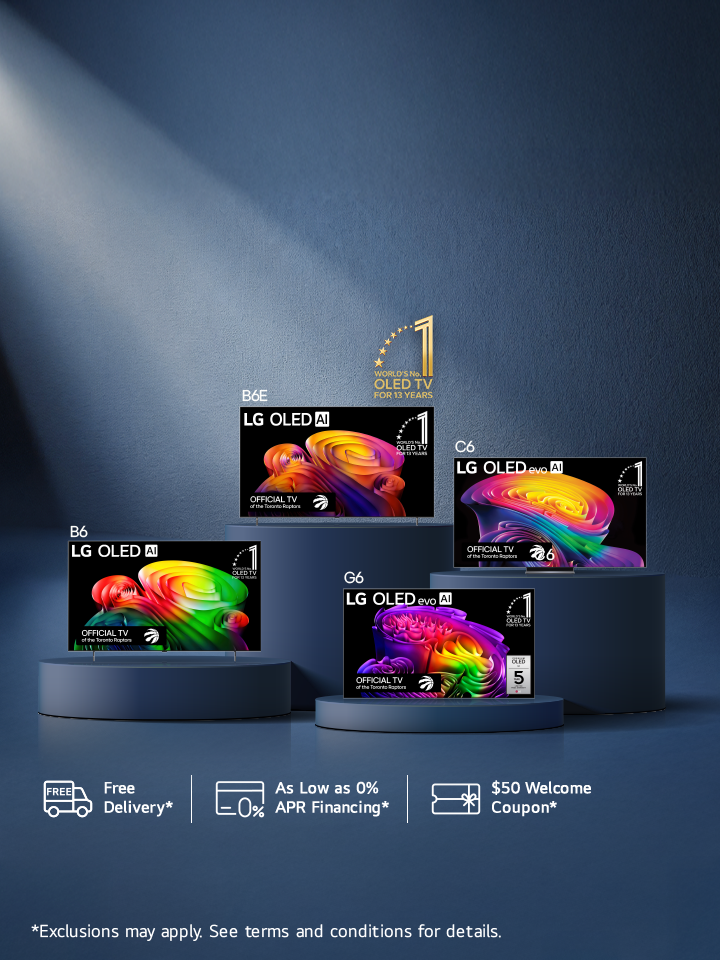 Discover the Complete 2026 OLED TV Lineup. Free delivery on all models. Wall installation on select models.