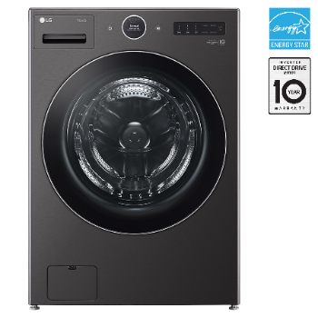 Front view of LG 5.8 cu.ft. Front Load Washer with ezDispense®, TurboWash®, Steam - WM6700HBA