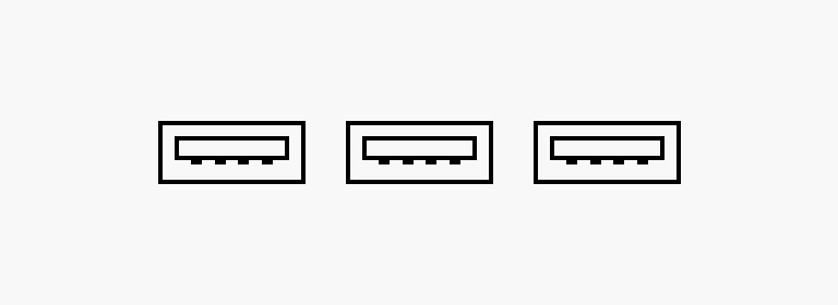 USB port X 3