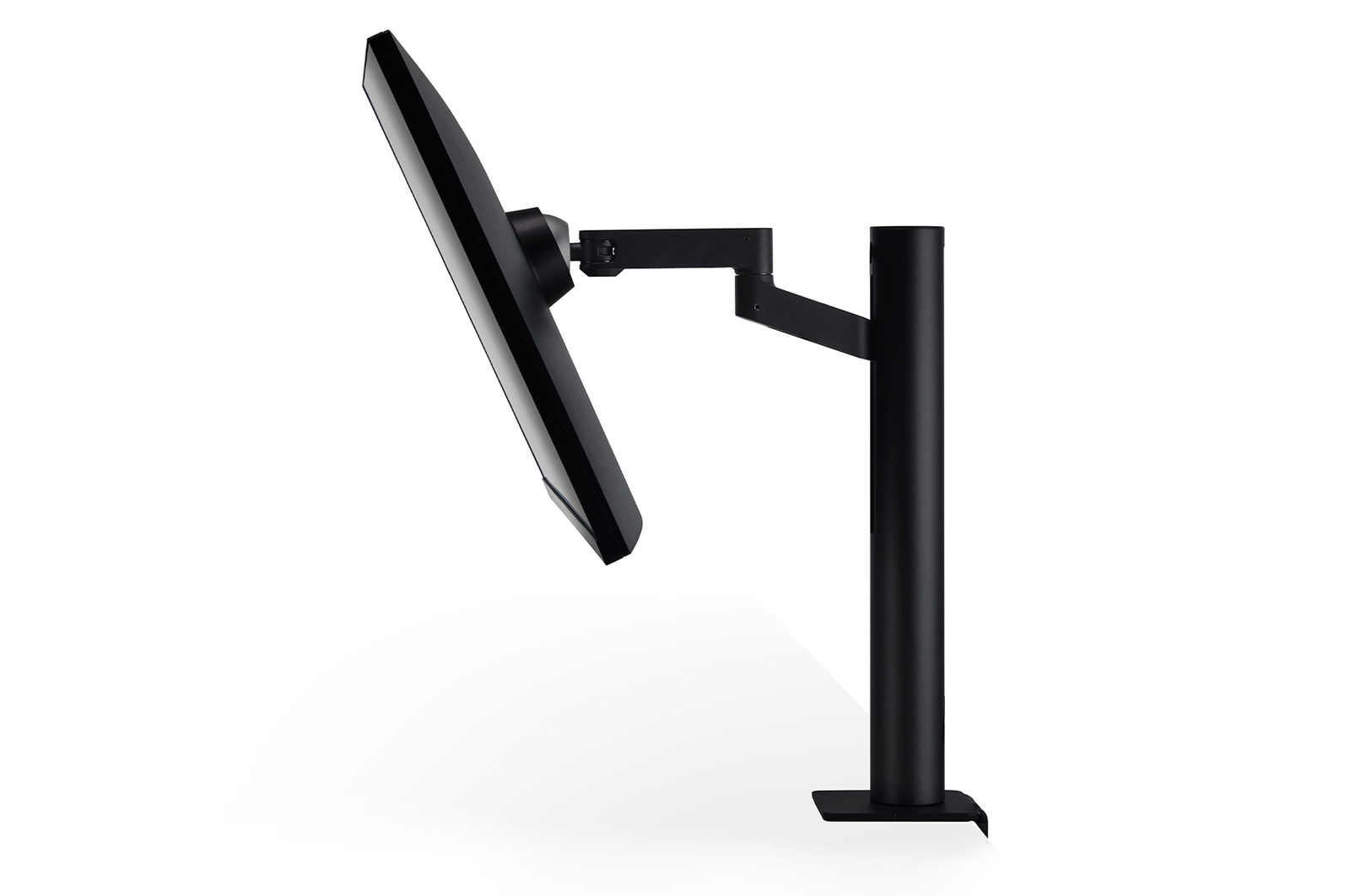 side view with monitor tilted downward