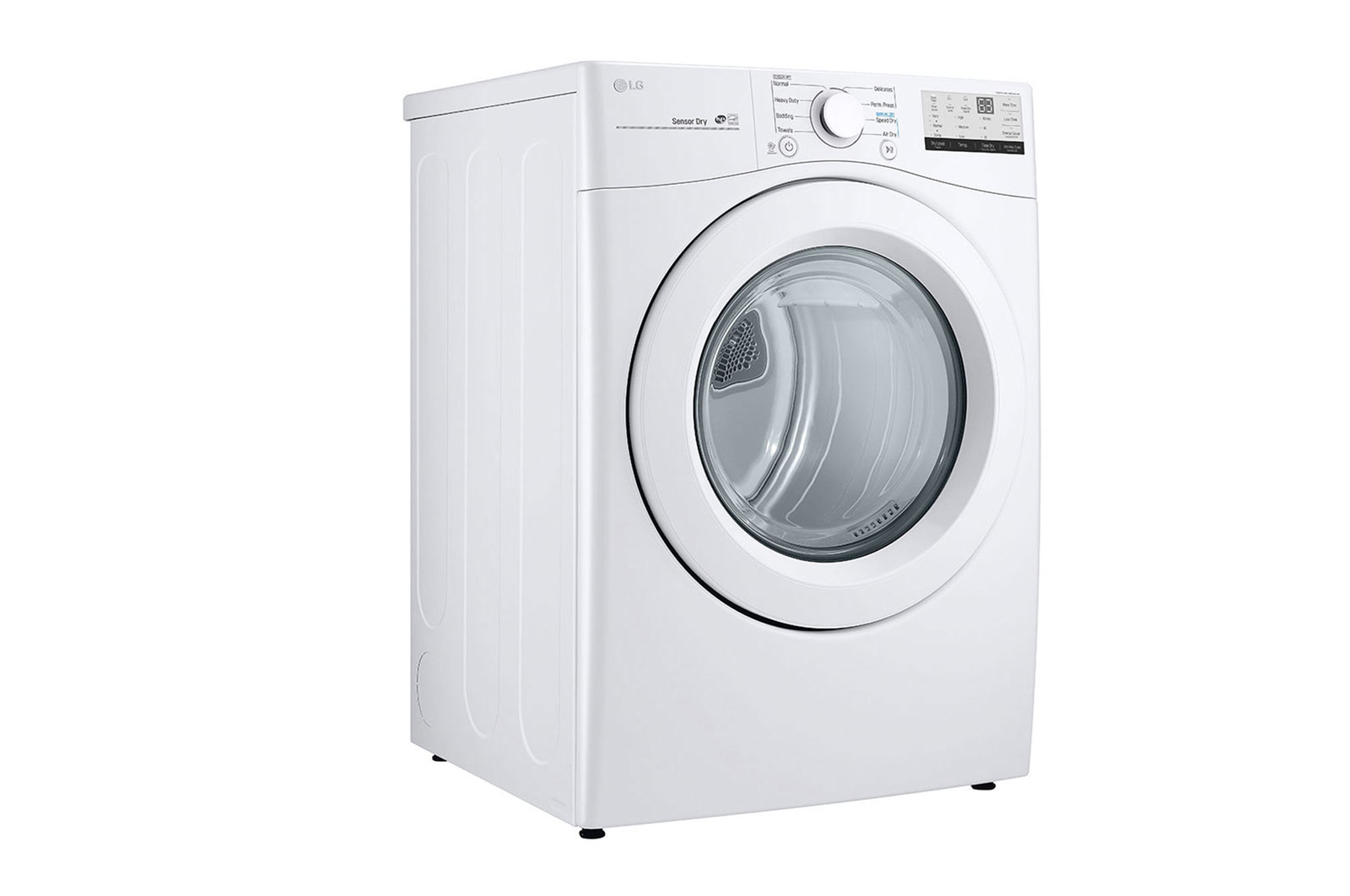 Side view of LG  7.4 cu.ft. Electric Dryer with Sensor Dry and SmartDiagnosis™ - DLE3400W
