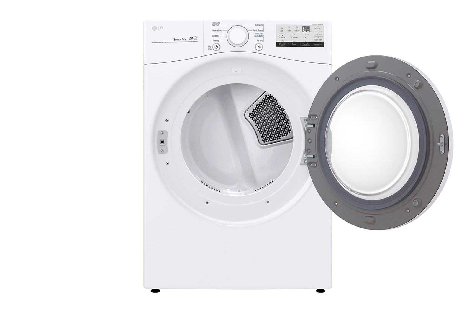 Side view of LG  7.4 cu.ft. Electric Dryer with Sensor Dry and SmartDiagnosis™ - DLE3400W