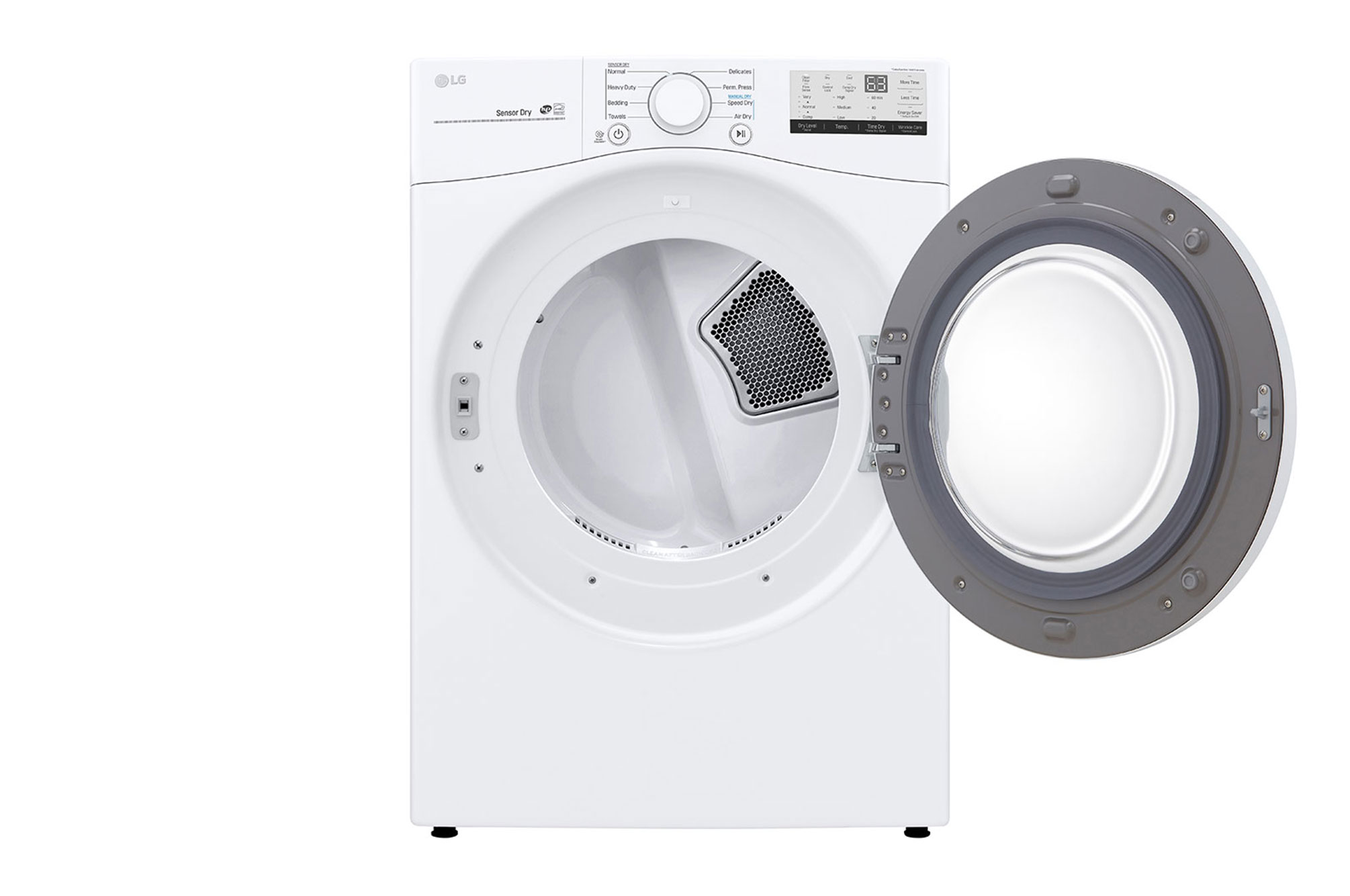Side view of LG  7.4 cu.ft. Electric Dryer with Sensor Dry and SmartDiagnosis™ - DLE3400W