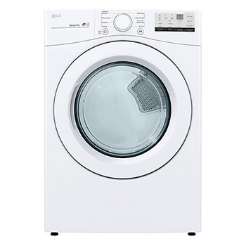 Front view of LG  7.4 cu.ft. Electric Dryer with Sensor Dry and SmartDiagnosis™ - DLE3400W