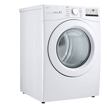 Side view of LG  7.4 cu.ft. Electric Dryer with Sensor Dry and SmartDiagnosis™ - DLE3400W