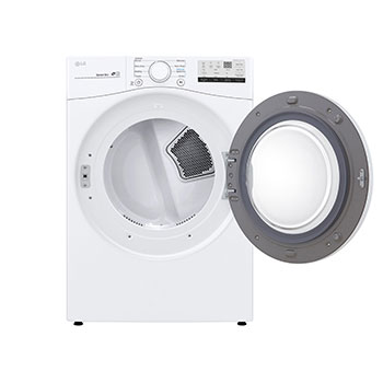 Side view of LG  7.4 cu.ft. Electric Dryer with Sensor Dry and SmartDiagnosis™ - DLE3400W