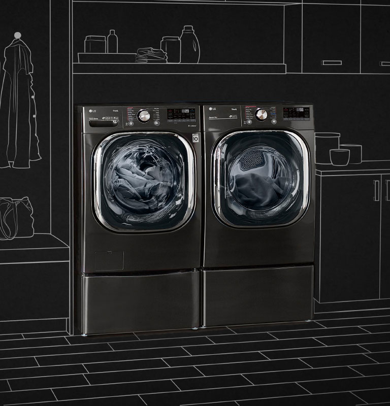 Double Care:Fit into Your Life Style. Discover LG's washer and dryer pair sets for your efficient space desinging.
