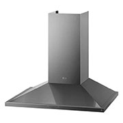 Side view of LG LG STUDIO 30" Wall Mount Chimney Hood, Black Stainless Steel - LSHD3089BD