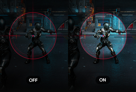 Showing the Black Stabilizer fuction in action through the UltraGear monitor.	