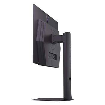 side view of a tilted monitor