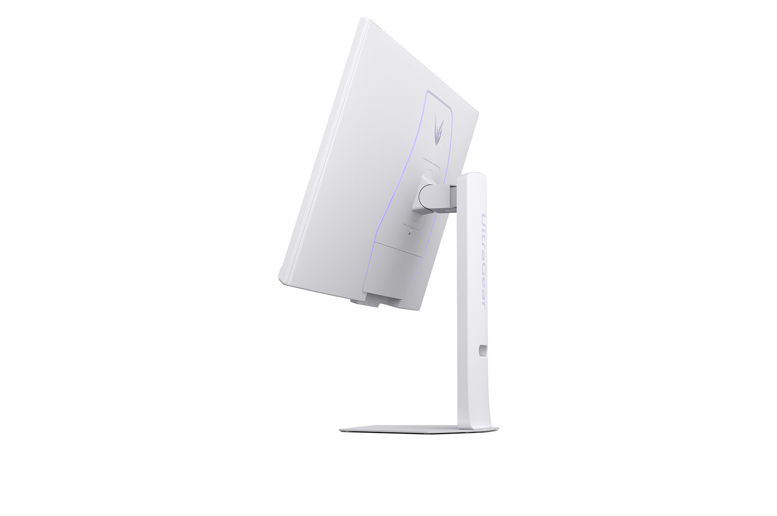 side view of a tilted monitor