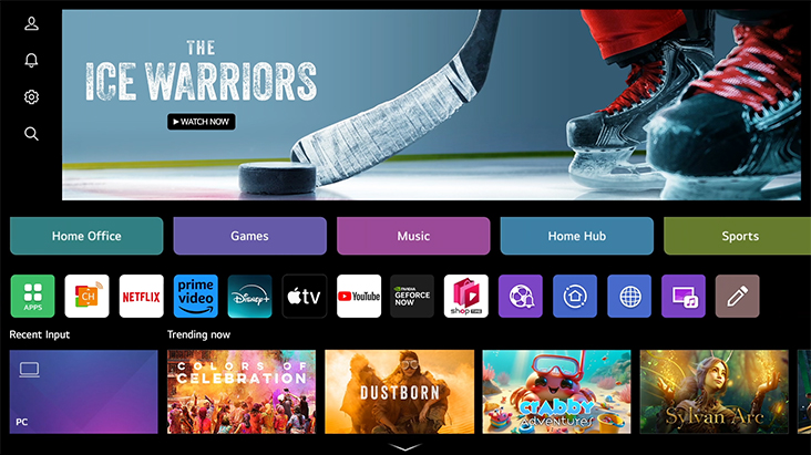 This animation shows the LG Switch app being used.	